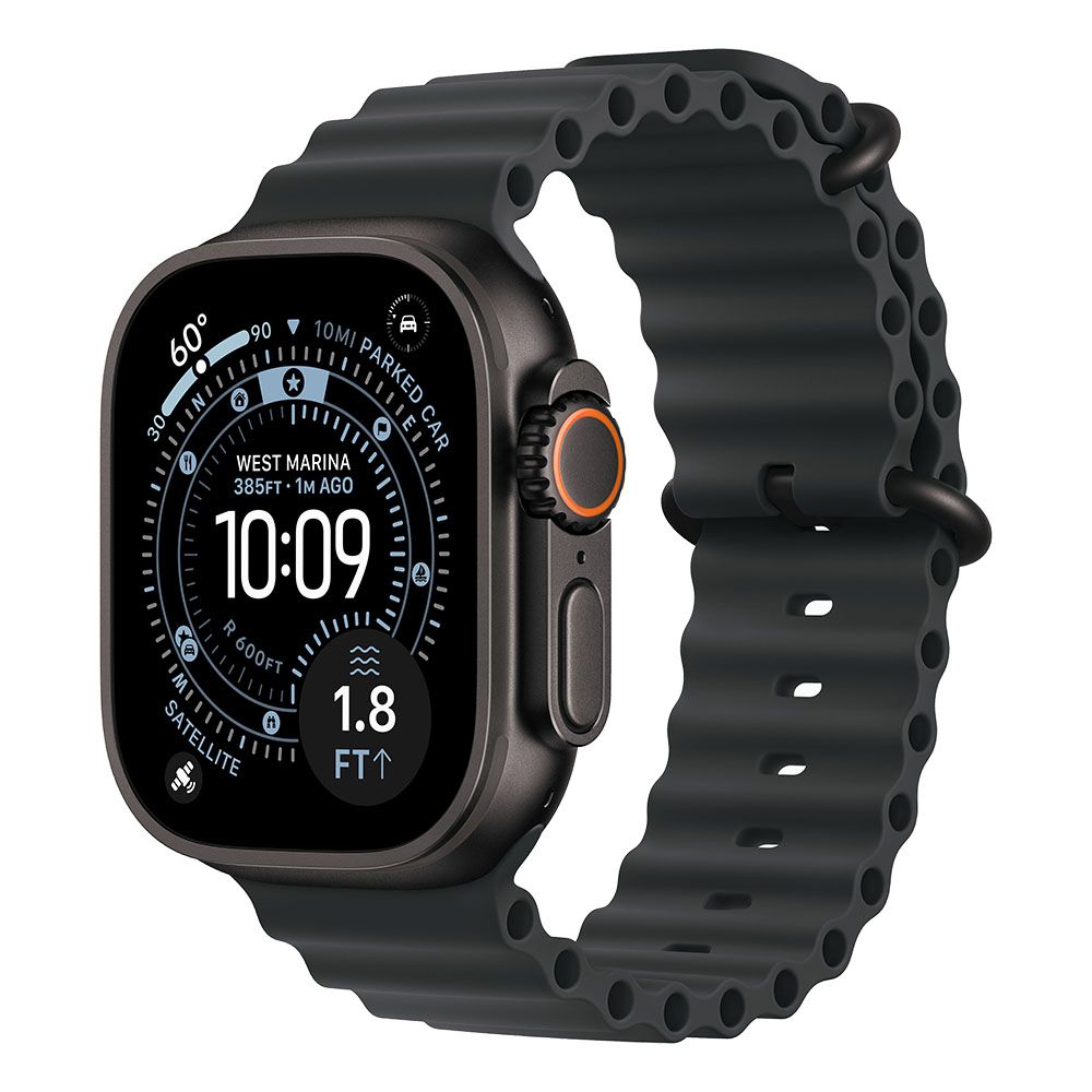 mf0j4qc_01 Apple Watch Ultra 3 Cellular 49mm Black Titanium Case with Black Ocean Band - Obrázek 1