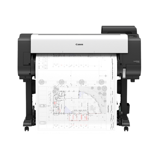 Canon imagePROGRAF TX-3300 – pohled zepředu při tisku Canon imagePROGRAF TX-3300 – pohled zepředu při tisku