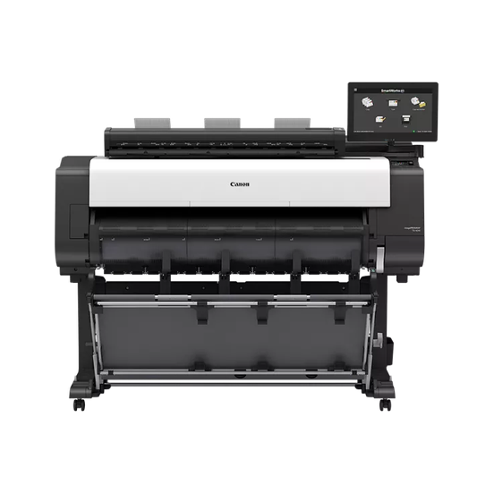Canon imagePROGRAF TX-4310 – pohled zepředu Canon imagePROGRAF TX-4310 – kompletní MFP sestava se samostatně účtovaným skenerem Z36, pohled zepředu